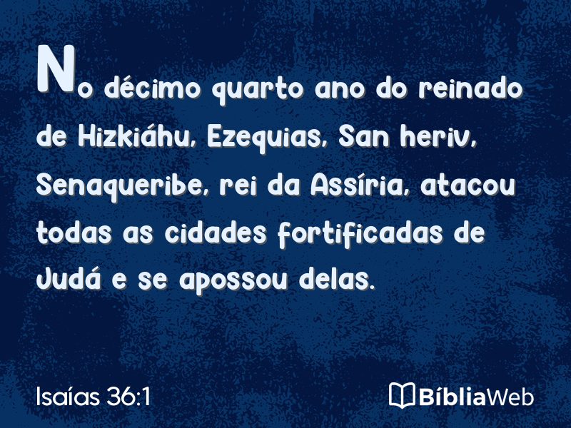 Isaías 36:1 em imagem para compartilhar