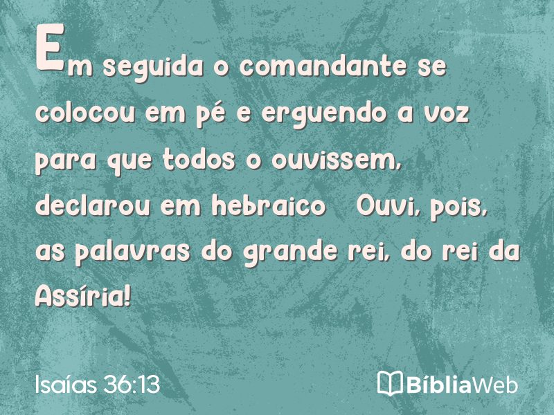 Isaías 36:13 em imagem para compartilhar