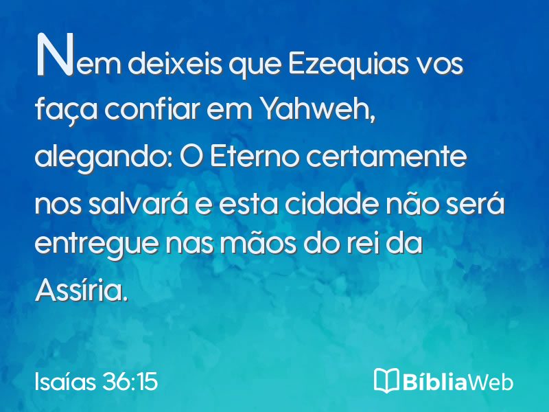 Isaías 36:15 em imagem para compartilhar