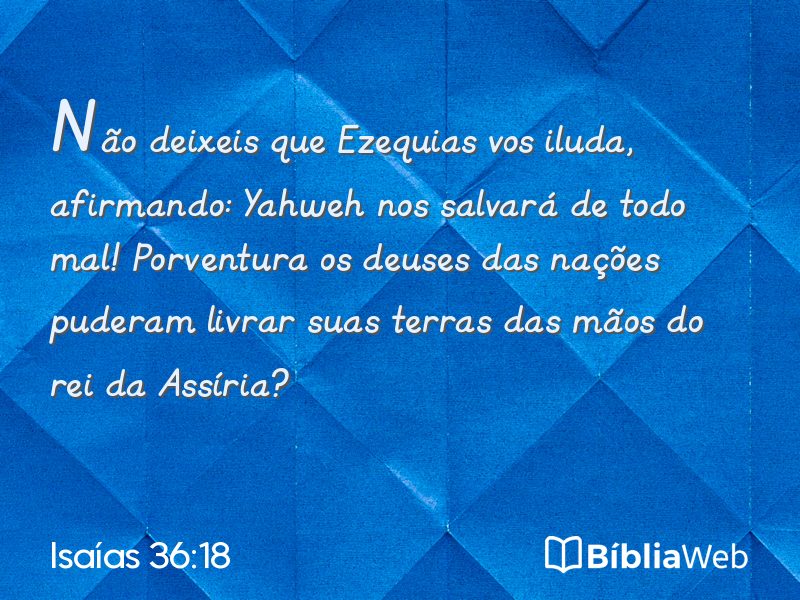 Isaías 36:18 em imagem para compartilhar
