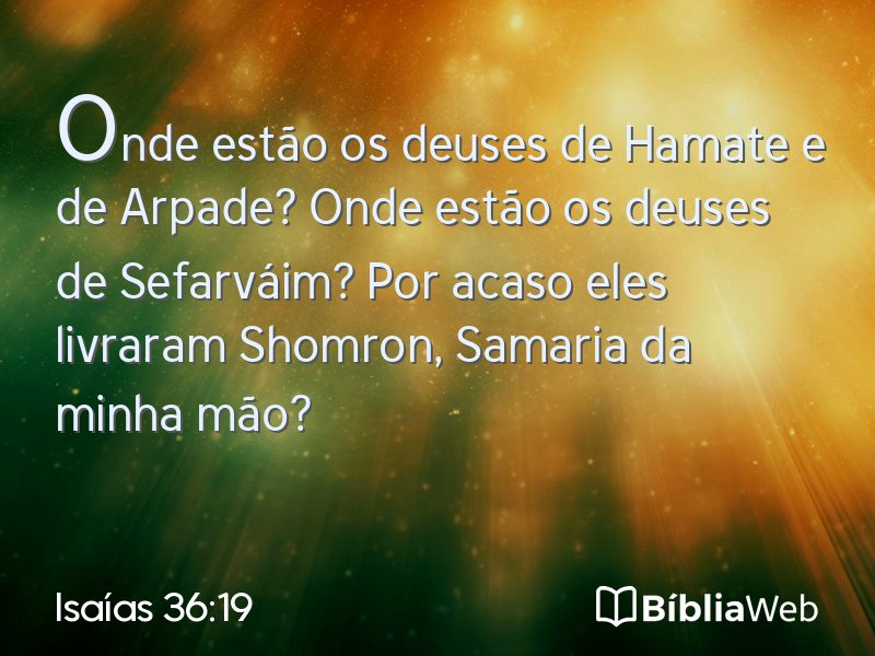Isaías 36:19 em imagem para compartilhar