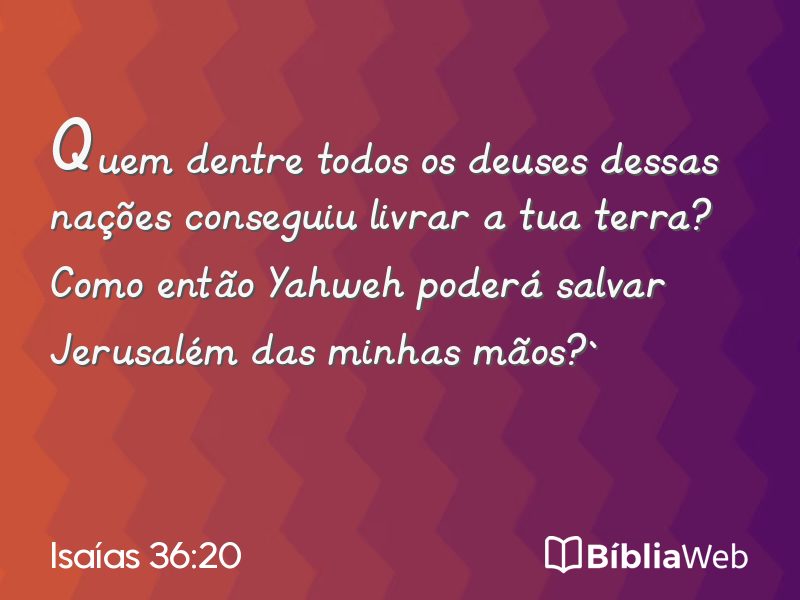 Isaías 36:20 em imagem para compartilhar