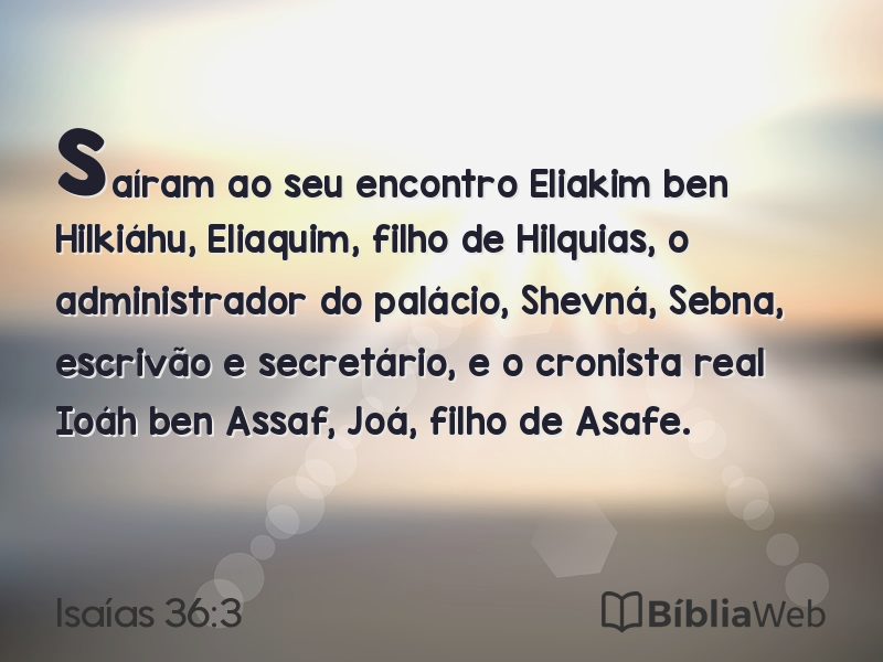 Isaías 36:3 em imagem para compartilhar