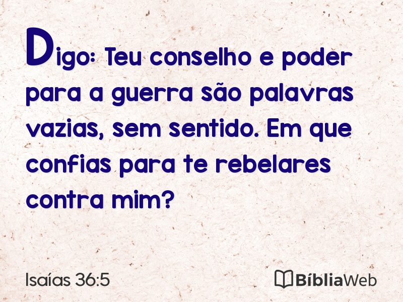 Isaías 36:5 em imagem para compartilhar