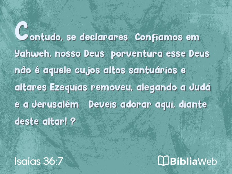 Isaías 36:7 em imagem para compartilhar