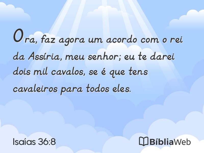 Isaías 36:8 em imagem para compartilhar