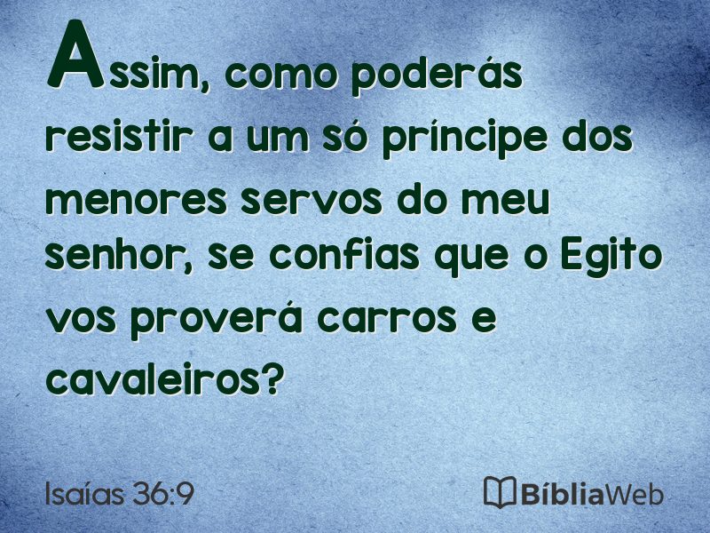 Isaías 36:9 em imagem para compartilhar