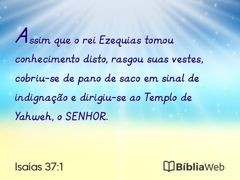 Isaías 37:1 em imagem para compartilhar