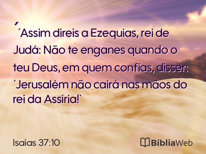 Isaías 37:10 em imagem para compartilhar