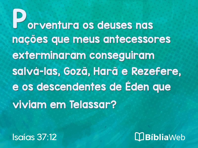 Isaías 37:12 em imagem para compartilhar