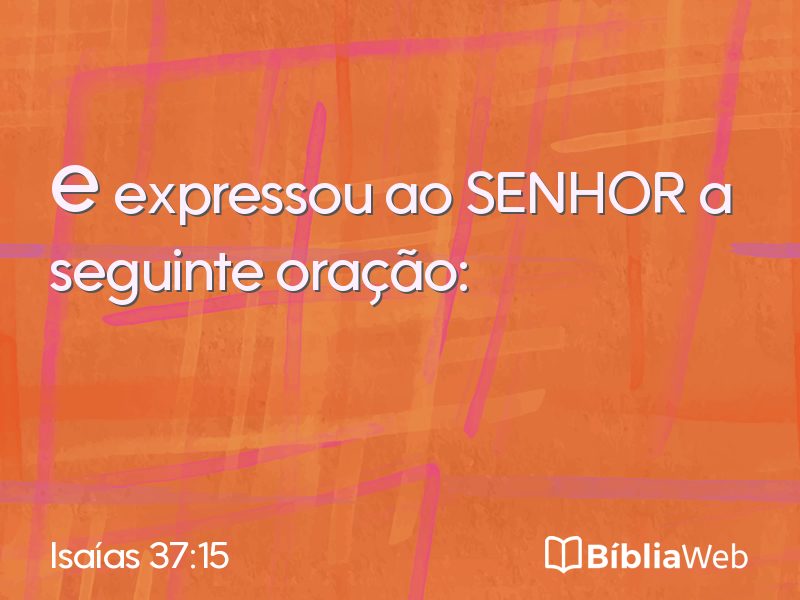 Isaías 37:15 em imagem para compartilhar