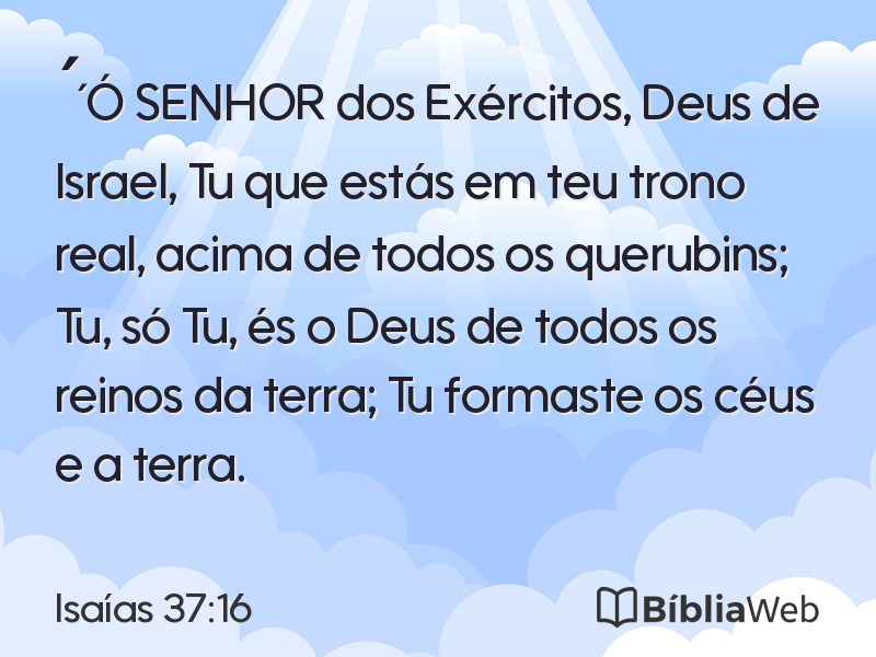 Isaías 37:16 em imagem para compartilhar