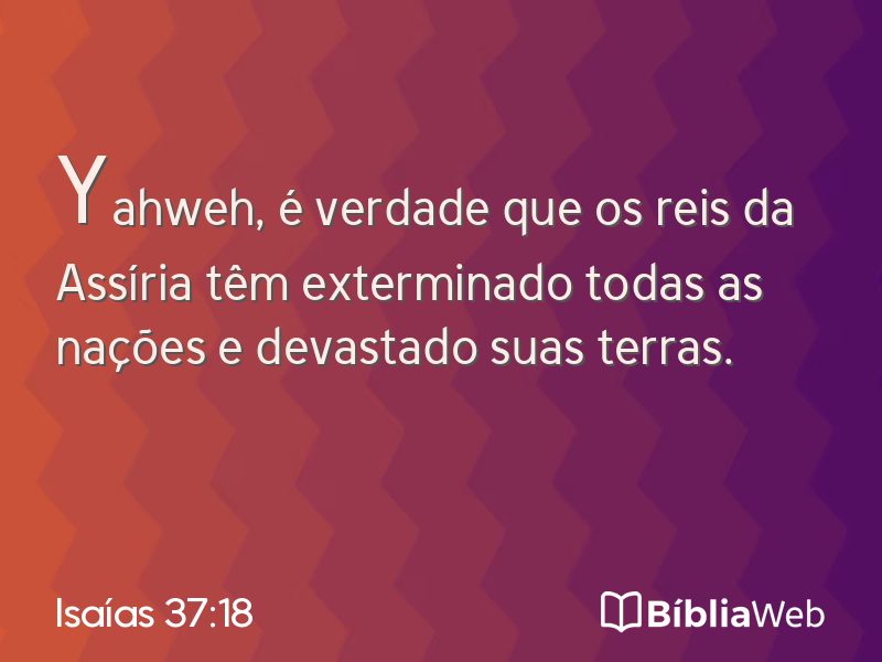Isaías 37:18 em imagem para compartilhar