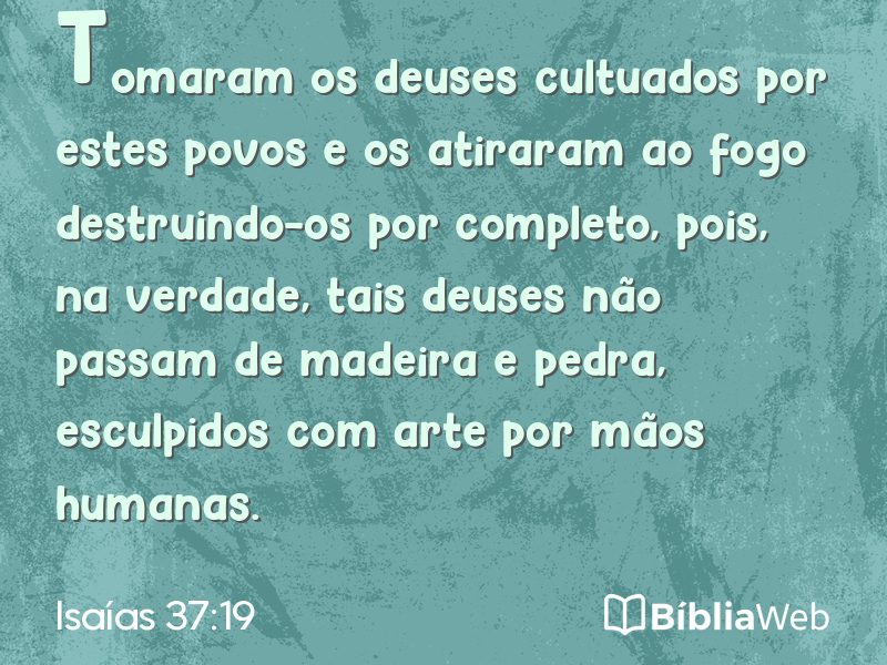 Isaías 37:19 em imagem para compartilhar
