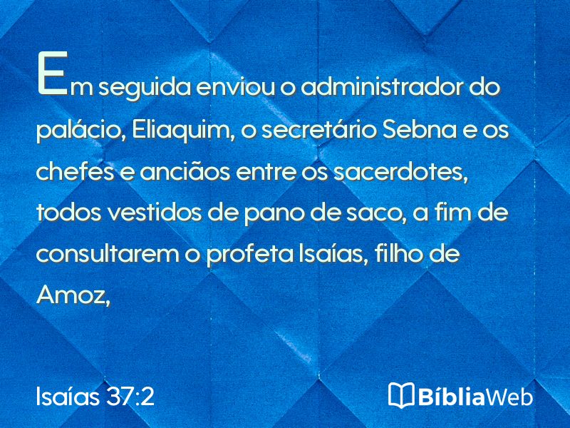 Isaías 37:2 em imagem para compartilhar