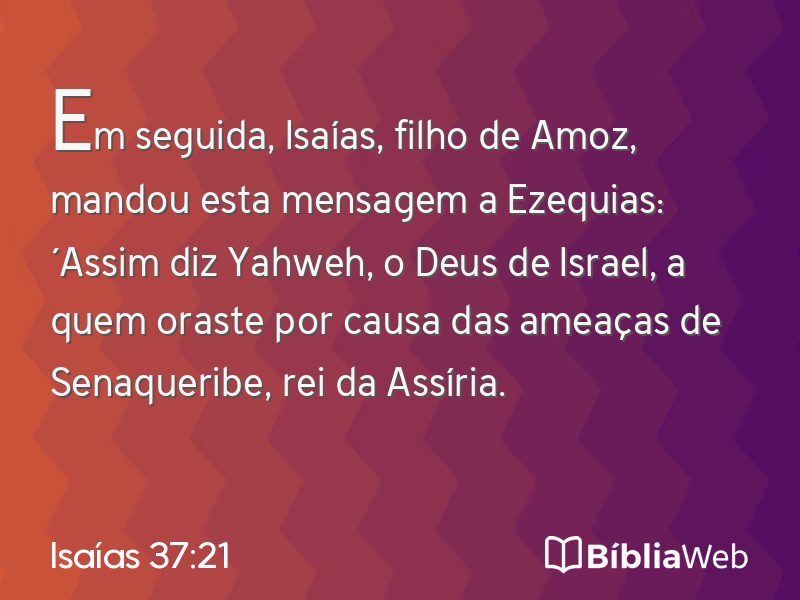 Isaías 37:21 em imagem para compartilhar