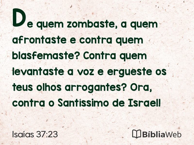Isaías 37:23 em imagem para compartilhar
