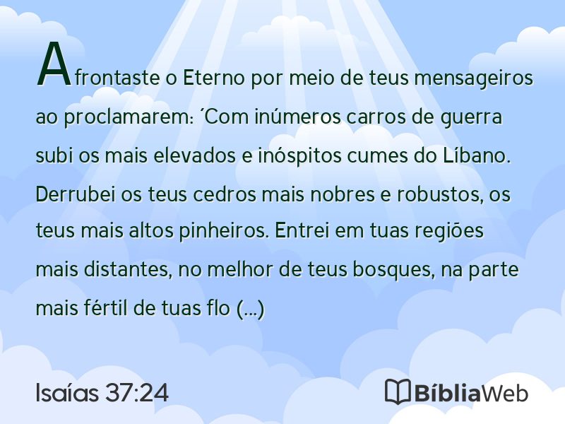 Isaías 37:24 em imagem para compartilhar