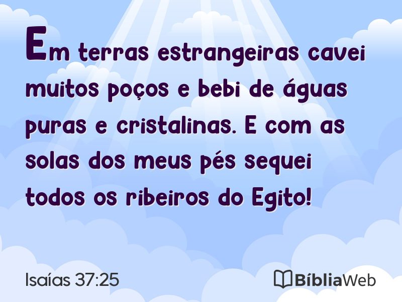 Isaías 37:25 em imagem para compartilhar