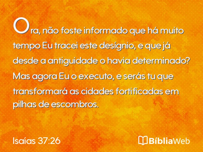 Isaías 37:26 em imagem para compartilhar
