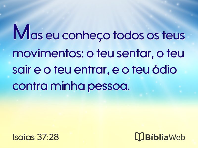 Isaías 37:28 em imagem para compartilhar