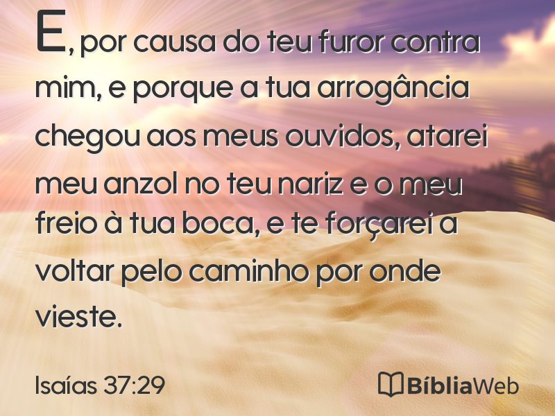 Isaías 37:29 em imagem para compartilhar