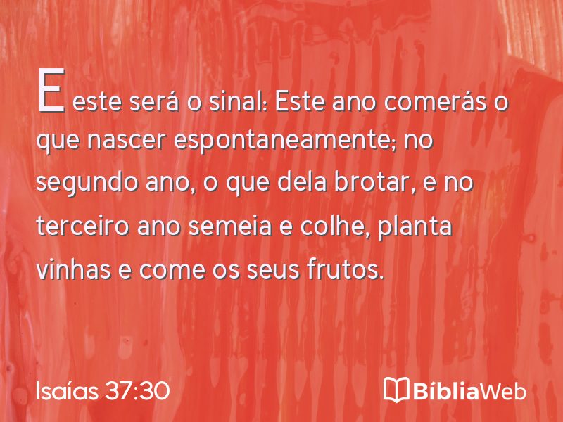 Isaías 37:30 em imagem para compartilhar