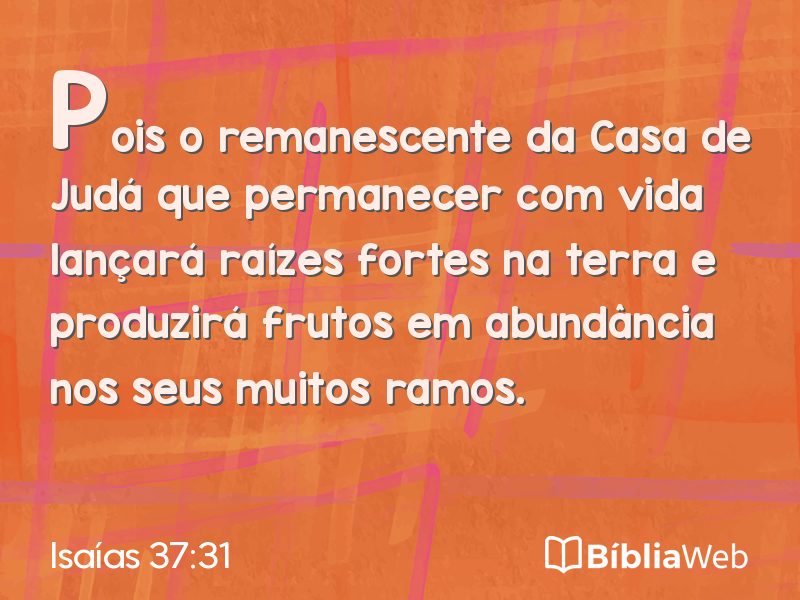 Isaías 37:31 em imagem para compartilhar