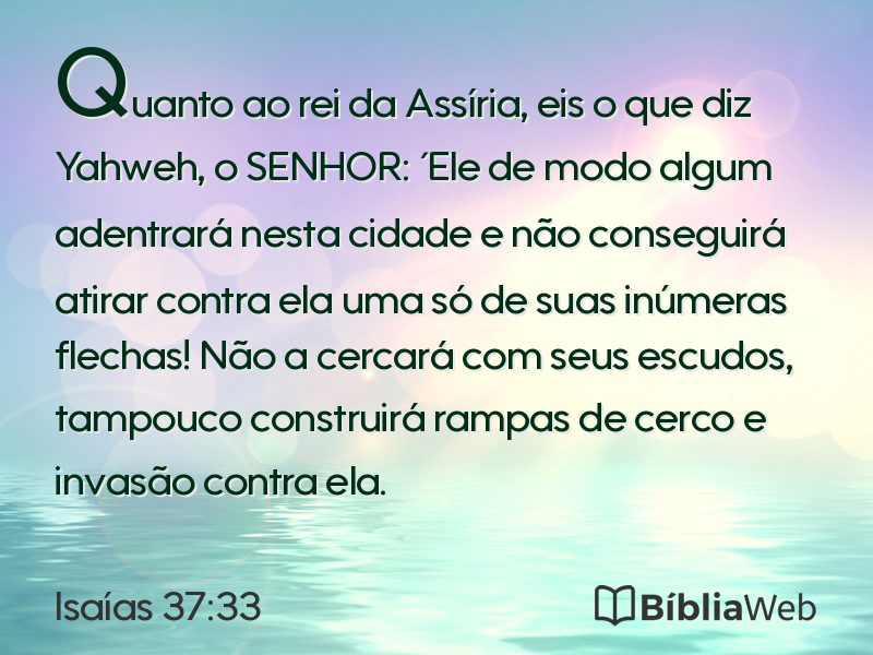 Isaías 37:33 em imagem para compartilhar