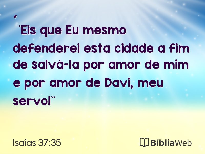 Isaías 37:35 em imagem para compartilhar