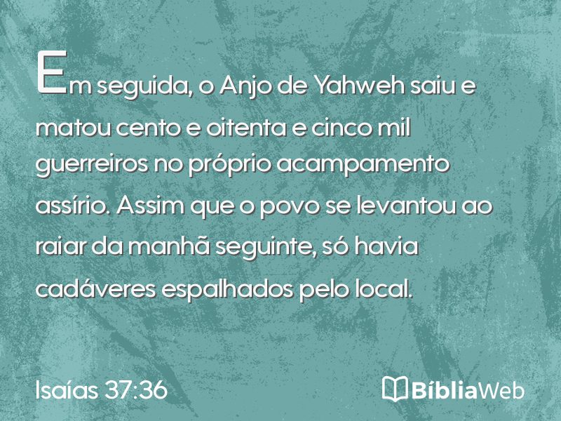 Isaías 37:36 em imagem para compartilhar