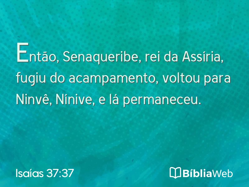 Isaías 37:37 em imagem para compartilhar