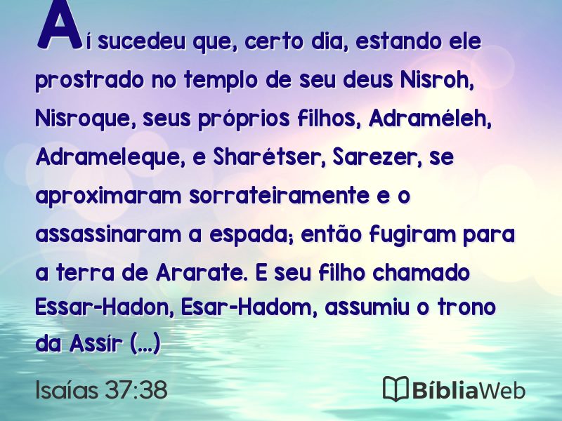 Isaías 37:38 em imagem para compartilhar