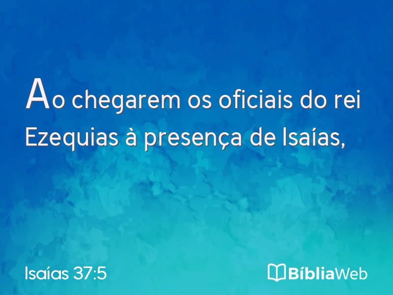 Isaías 37:5 em imagem para compartilhar