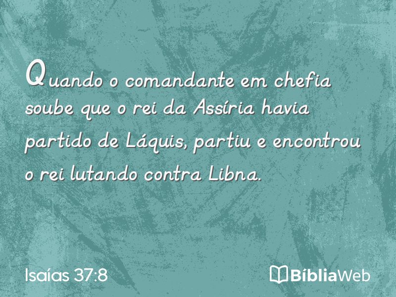Isaías 37:8 em imagem para compartilhar