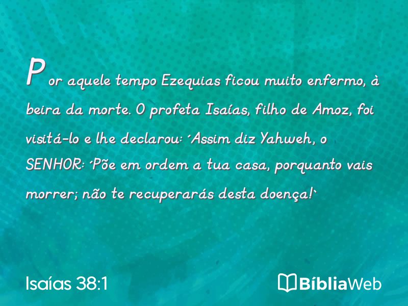 Isaías 38:1 em imagem para compartilhar