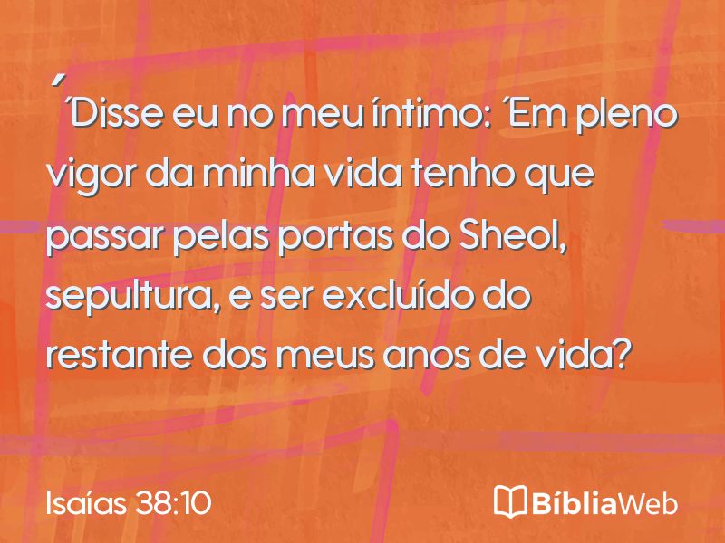 Isaías 38:10 em imagem para compartilhar