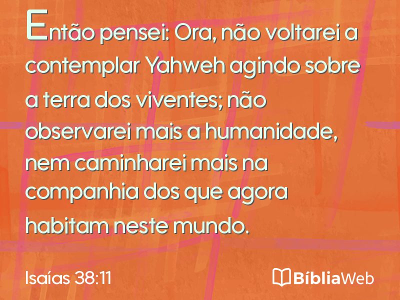 Isaías 38:11 em imagem para compartilhar