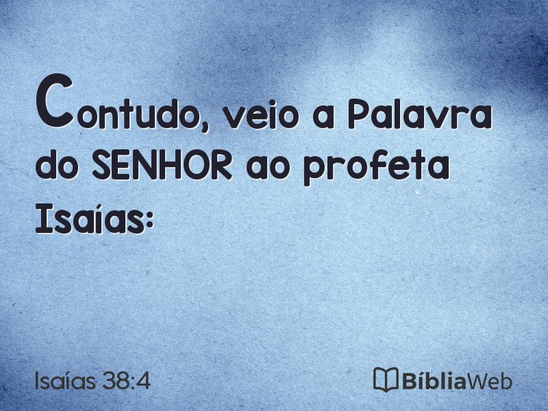 Isaías 38:4 em imagem para compartilhar