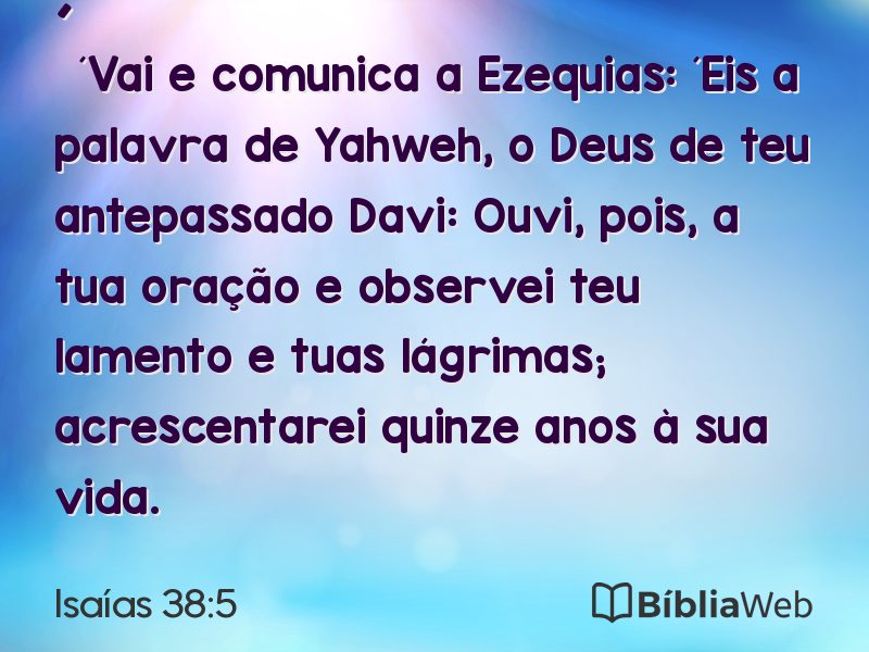 Isaías 38:5 em imagem para compartilhar