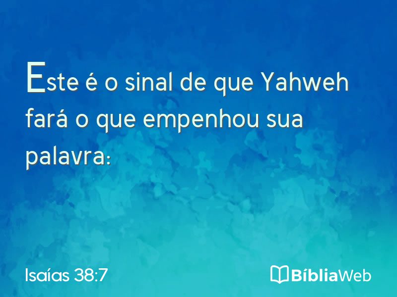 Isaías 38:7 em imagem para compartilhar