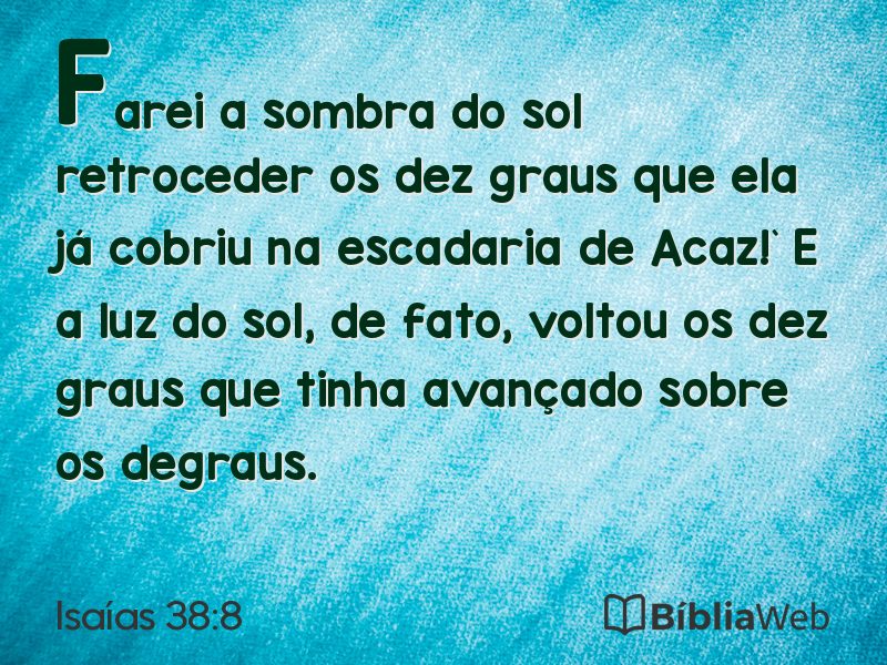 Isaías 38:8 em imagem para compartilhar