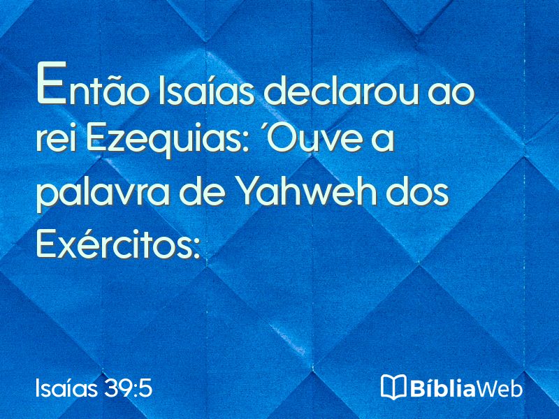 Isaías 39:5 em imagem para compartilhar