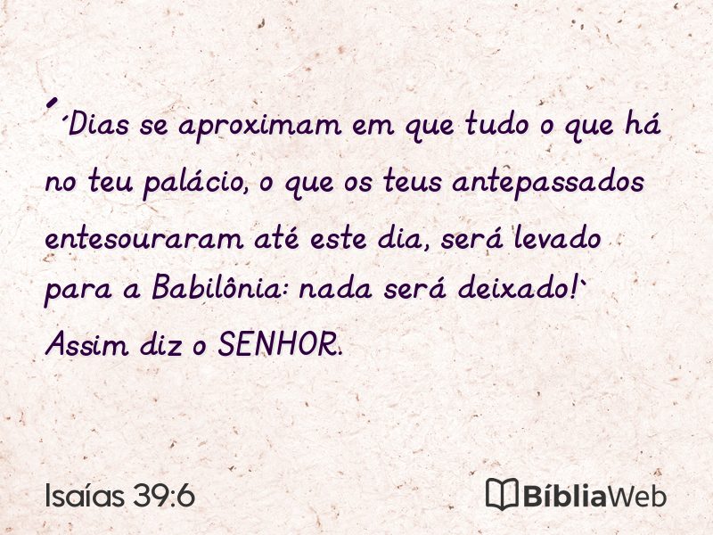 Isaías 39:6 em imagem para compartilhar