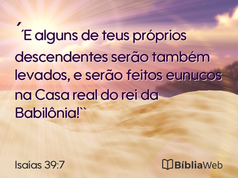 Isaías 39:7 em imagem para compartilhar