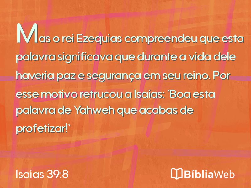 Isaías 39:8 em imagem para compartilhar