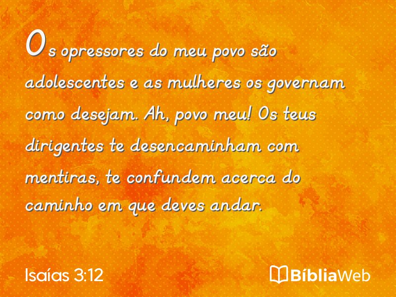 Isaías 3:12 em imagem para compartilhar