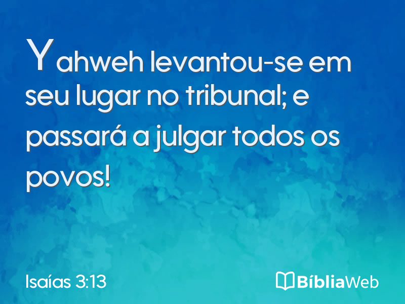 Isaías 3:13 em imagem para compartilhar
