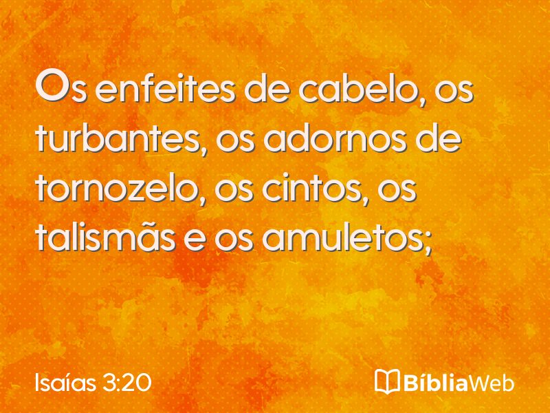 Isaías 3:20 em imagem para compartilhar