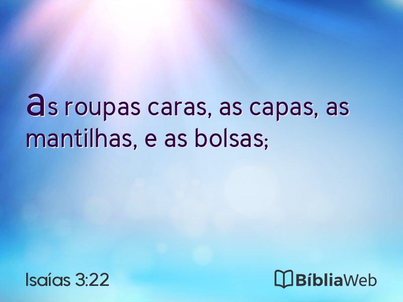 Isaías 3:22 em imagem para compartilhar